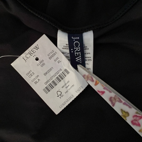 J. Crew Factory One Piece Black Swimsuit, Size XL - Picture 7 of 8